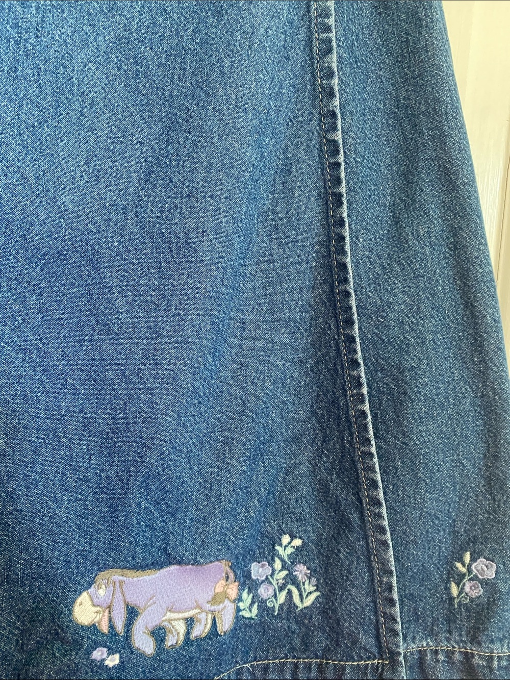 Vintage The Disney Store Eeyor and Tiger Denim Skort Size M - Picture 3 of 16